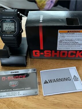 Casio G-SHOCK DW5600E-1V Digital Black Resin Wristwatch